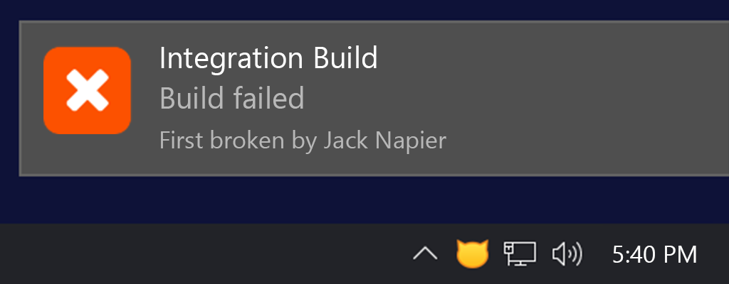 CatLight failed build status notification