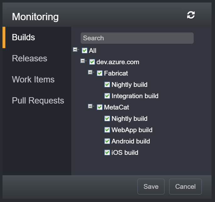 Azure DevOps build pipeline monitoring settings